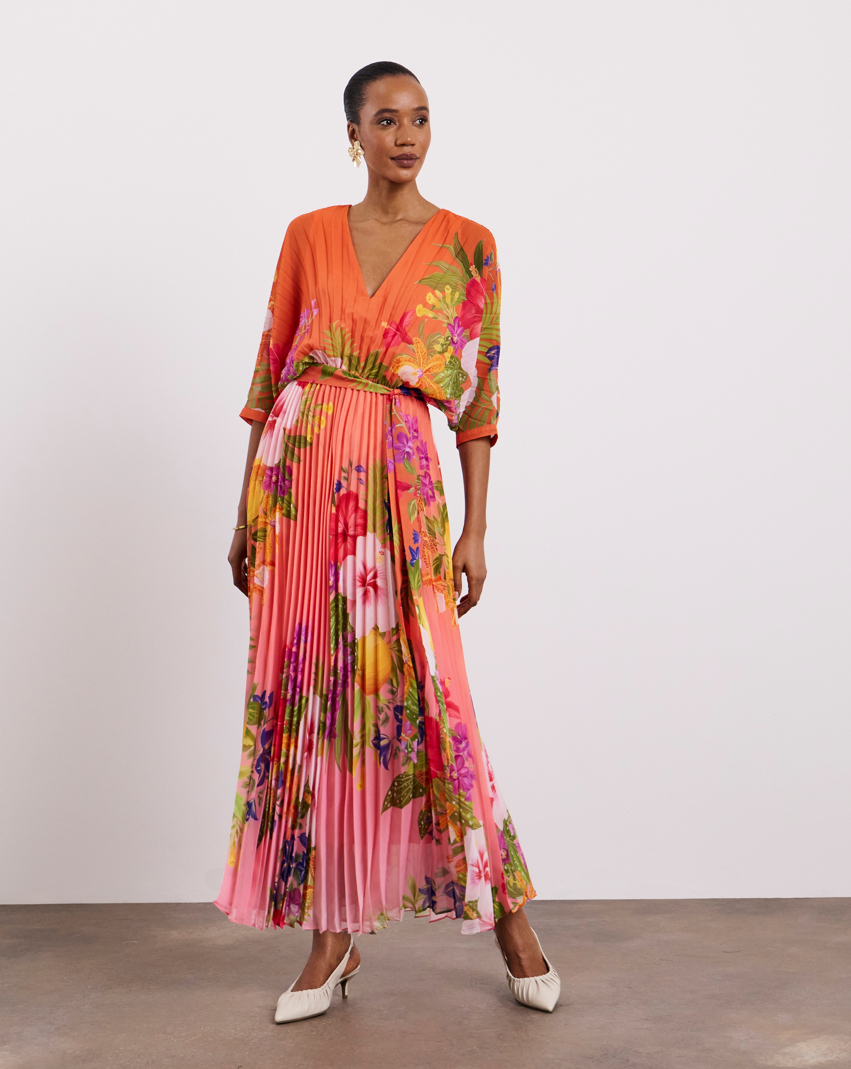 New In - Joanna Hope Pleated Maxi Dress