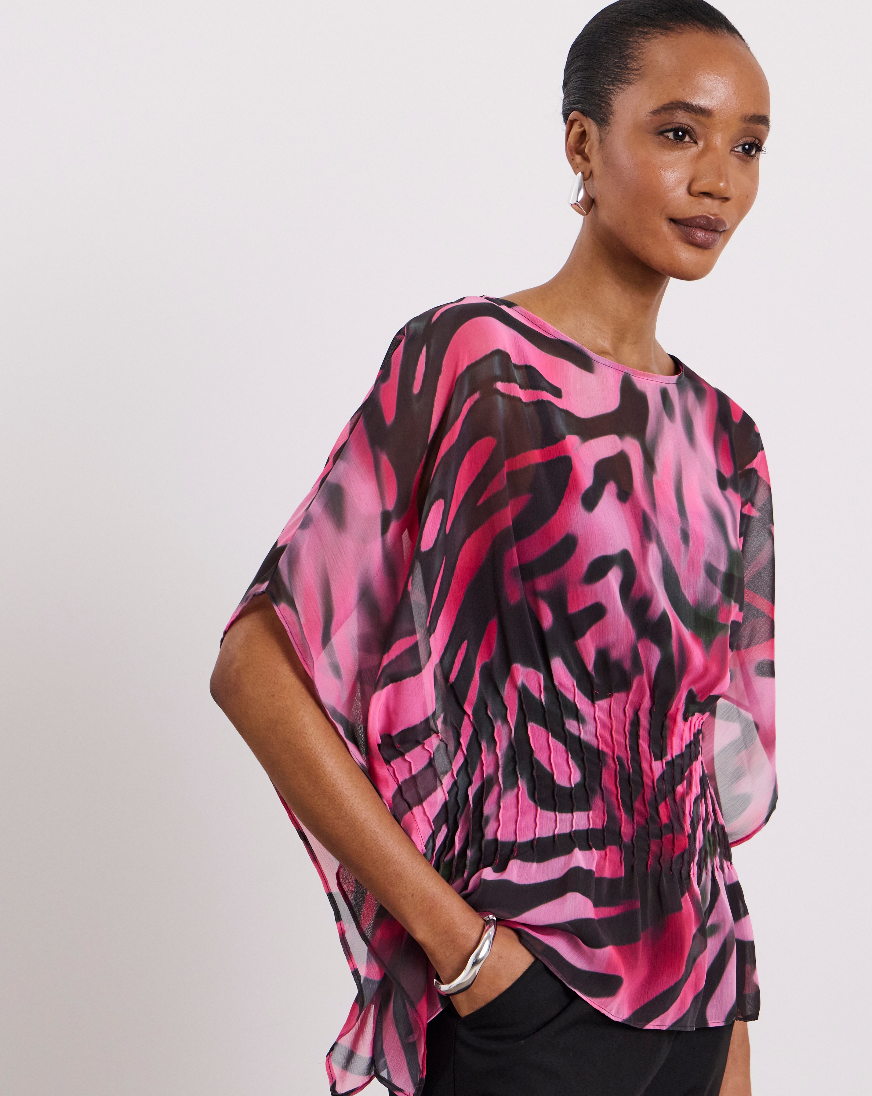 New In - Joanna Hope Pleated Seam Blouse