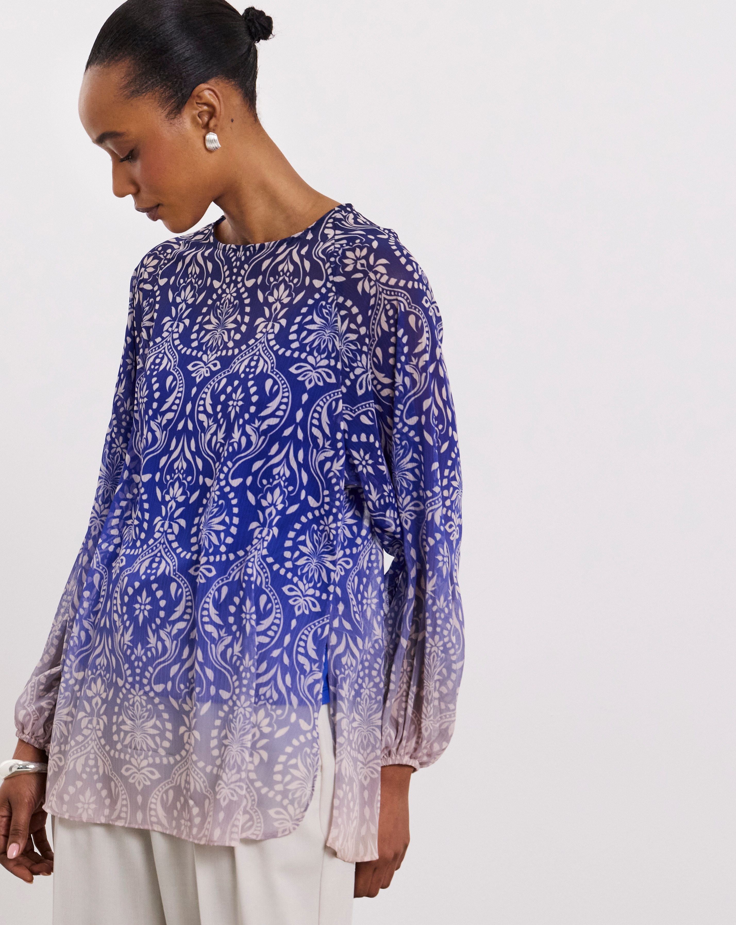 Joanna Hope Ombre Print Blouse