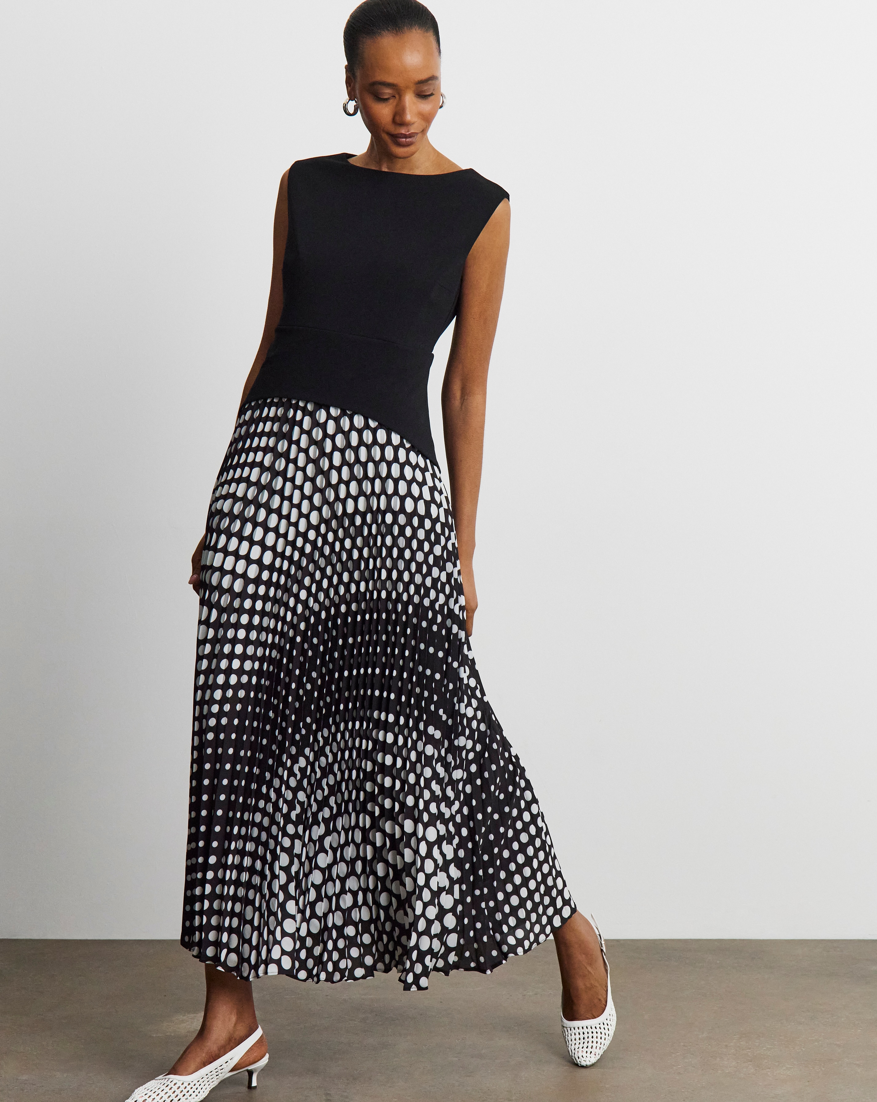 New In - Joanna Hope Chiffon Skirt Jersey Dress