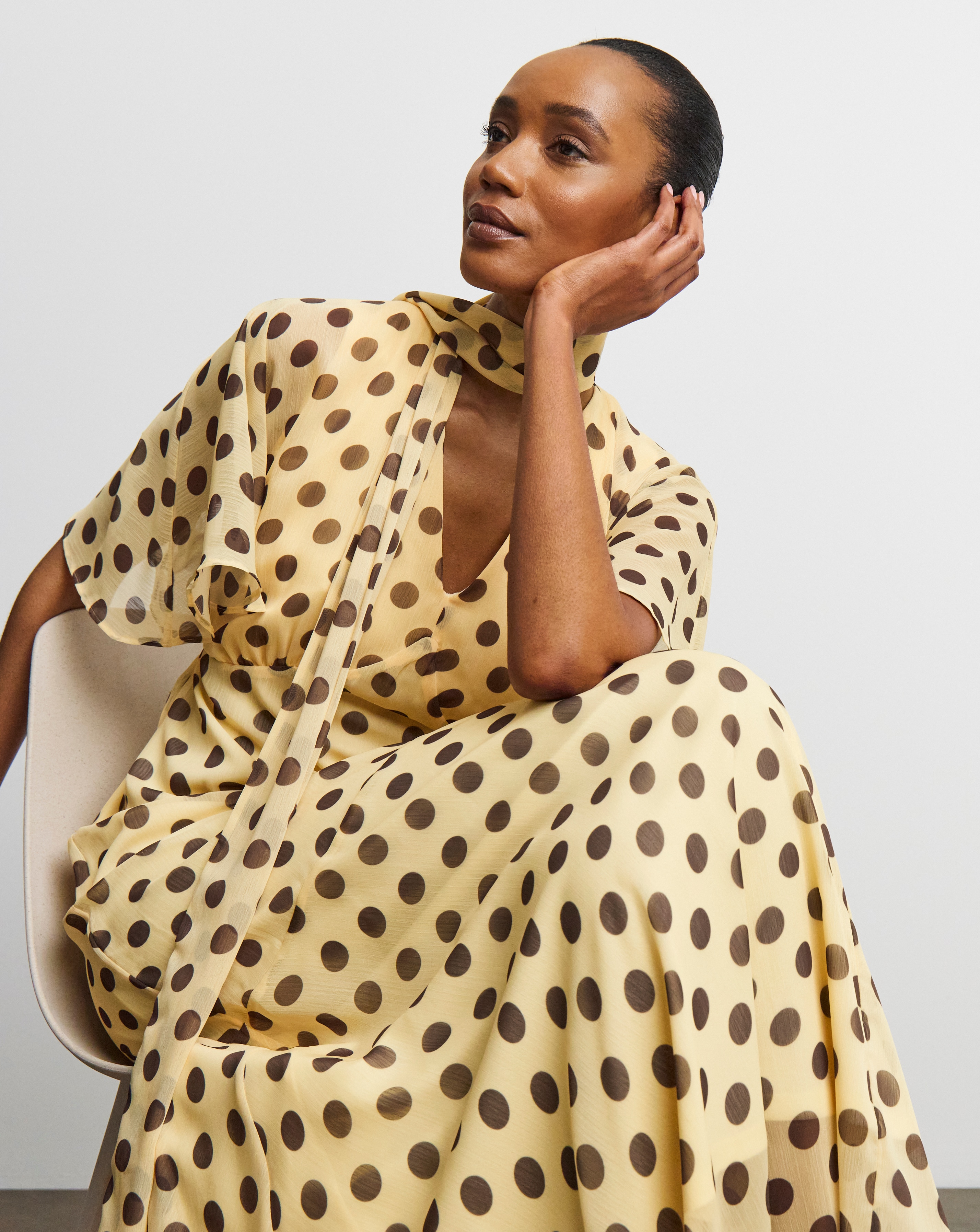 Joanna Hope Maxi Dress With Scarf