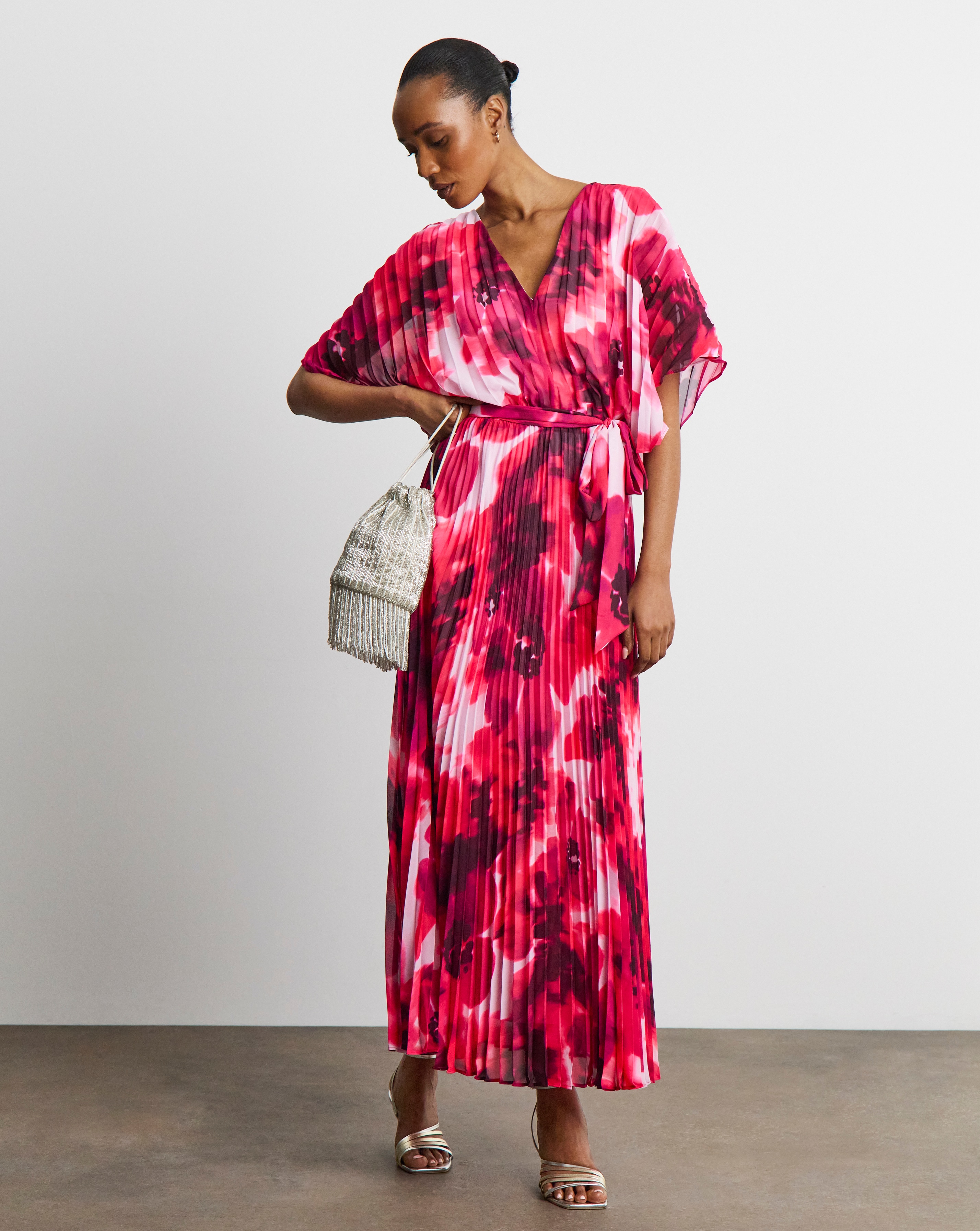 New In - Joanna Hope Pleated Maxi Dress