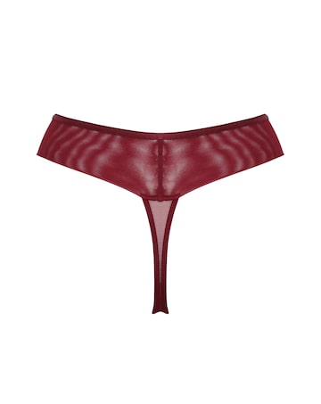 Pour Moi Rhea Luxe Embroidered Mesh Back Thong