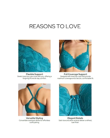 Panache Evangeline Crystal Teal Full Cup Wired Bra