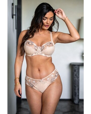 Pour Moi Sofia Lace Embroidered Side Support Bra