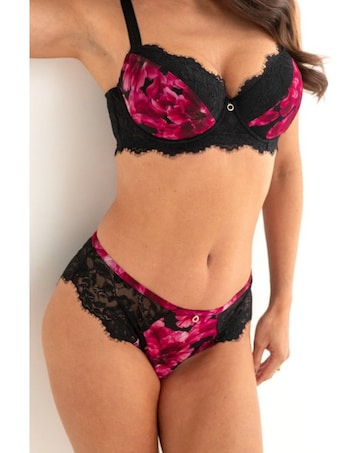 Pour Moi Bliss Printed Mesh Brazilian Brief