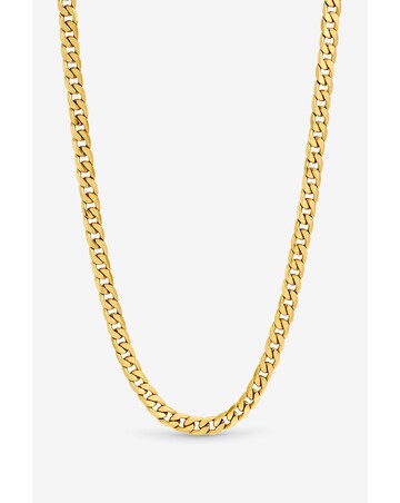 Inicio Men's Gold Plated Waterproof Curb Chain Necklace - Gift Pouch
