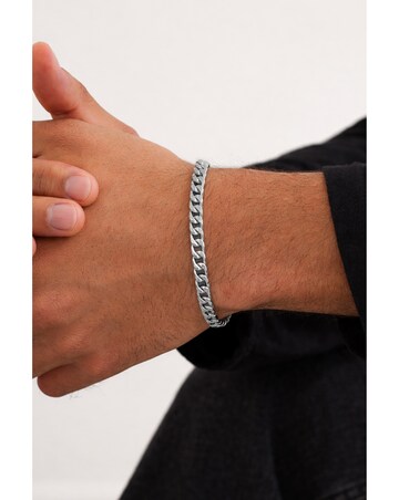 Inicio Men's Steel Waterproof Curb Chain Bracelet - Gift Pouch
