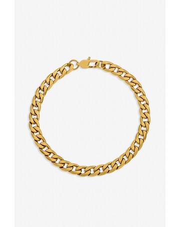 Inicio Men's Waterproof Gold Plated Curb Chain Bracelet - Gift Pouch