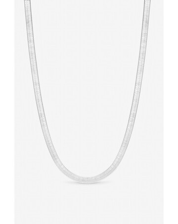 Inicio Sterling Silver Plated Snake Chain Necklace - Gift Pouch