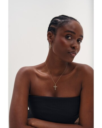Inicio Gold Bezel Cross Necklace