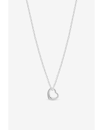 Simply Silver 925 Sterling Silver Open Heart Necklace - Gift Pouch