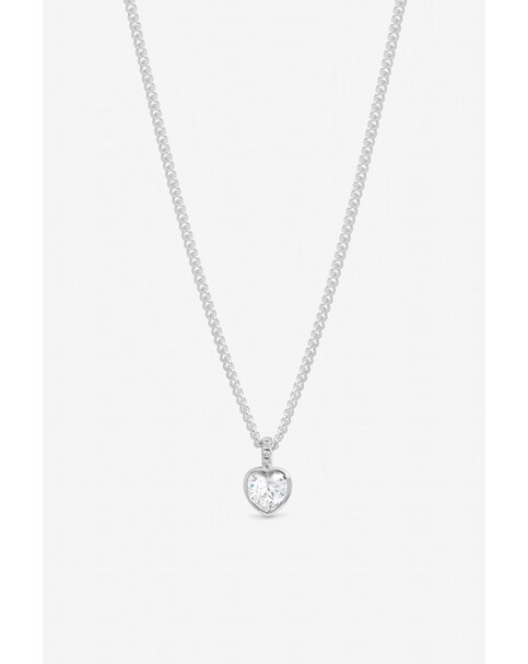 New In - Silver Heart Bezel Necklace
