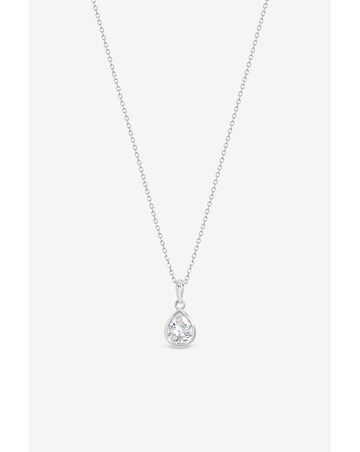 Inicio Silver Pear Bezel Pendant