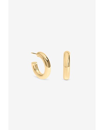 Inicio Gold Chubby Medium Hoop Earrings