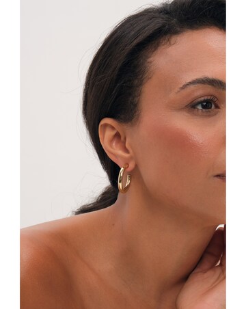Inicio Gold Chubby Medium Hoop Earrings