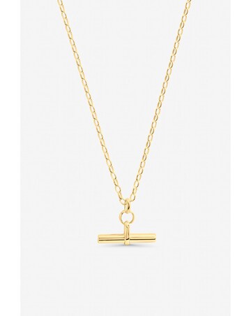Inicio Gold T-Bar Necklace - Gift Pouch