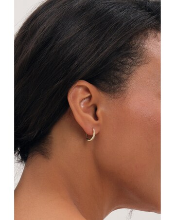 Inicio Gold Polished And Pave Hoops - Pack Of 2