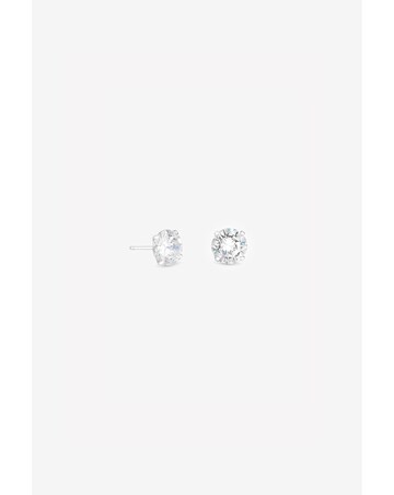 Simply Silver 925 Sterling Silver 10mm Brilliant Round Stud Earrings