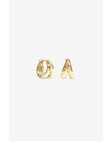 Inicio Gold Double Row Hoops