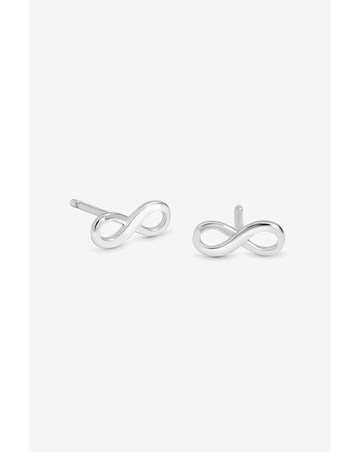 Simply Silver 925 Sterling Silver Mini Infinity Stud Earrings
