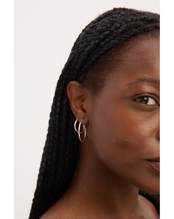 Simply Silver 925 Sterling Silver 20mm Sleeper Hoop Earrings