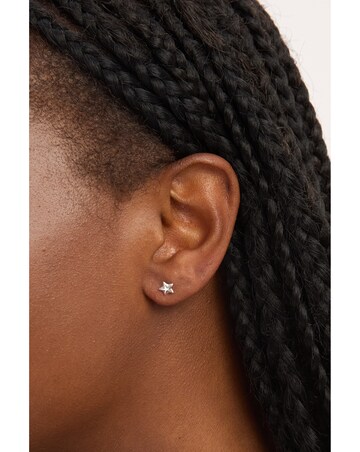 Simply Silver 925 Sterling Silver Mini Polished Star Stud Earrings