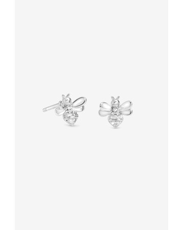 Simply Silver 925 Sterling Silver Polished Bee Stud Earrings