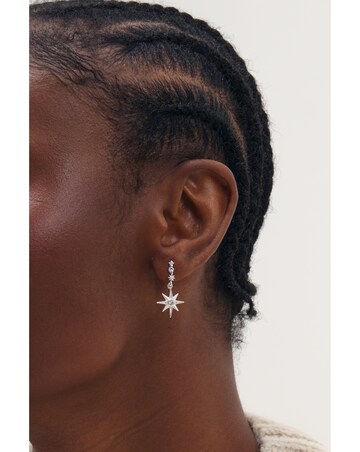 Inicio Silver Mismatch Celestial Earrings