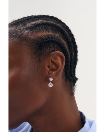 Simply Silver 925 Sterling Silver Crystal Drop Earrings