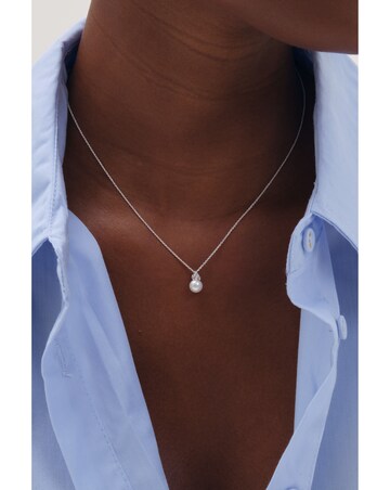Simply Silver 925 Sterling Silver Freshwater Pearl Set - Gift Box