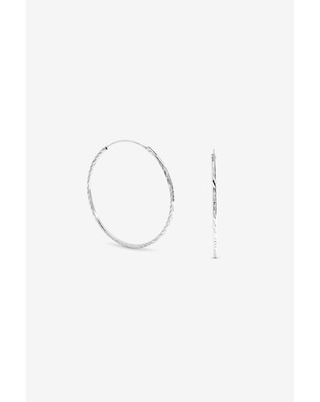 Simply Silver 925 Sterling Silver 20mm Diamond Cut Sleepers