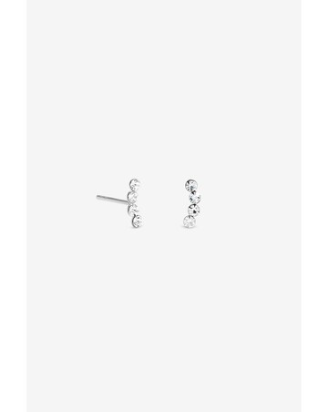 Simply Silver 925 Sterling Silver Crystal Climber Studs