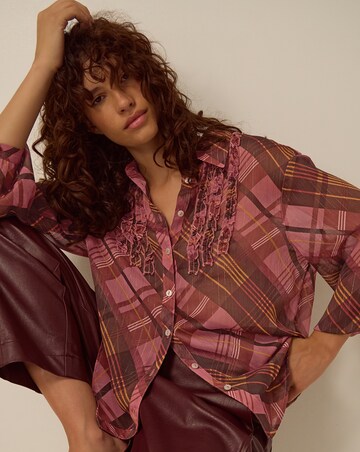 Monsoon Melinda Ruffle Check Shirt