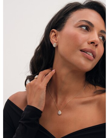 Jon Richard Gold Plated And Crystal Pear Drop Pendant