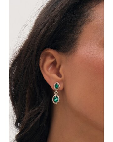 Jon Richard Silver Plated Blue Halo Earrings