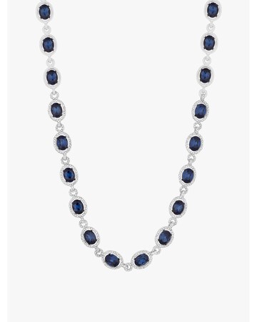 Jon Richard Silver Plated Blue Halo Necklace