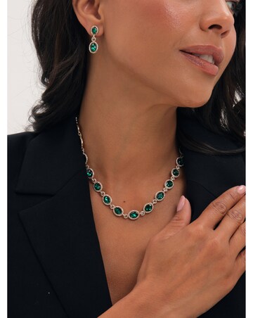 Jon Richard Silver Plated Blue Halo Necklace