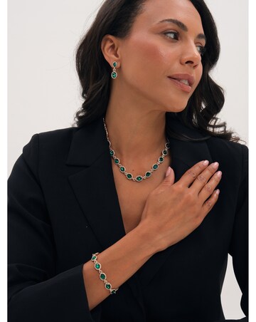 Jon Richard Silver Plated Blue Halo Necklace