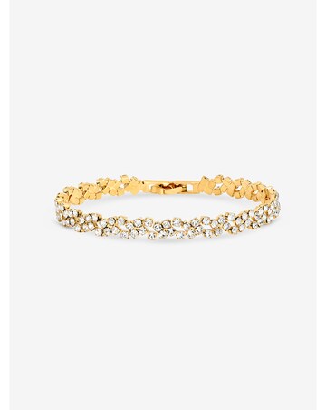 Jon Richard Gold Plated Crystal Fine Multi Stone Bracelet