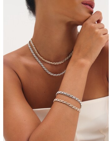 Jon Richard Gold Plated Crystal Fine Multi Stone Bracelet