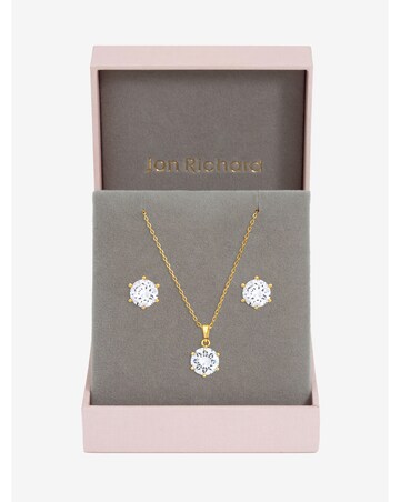 Jon Richard Gold Plated Cubic Zirconia Pendant Box Set