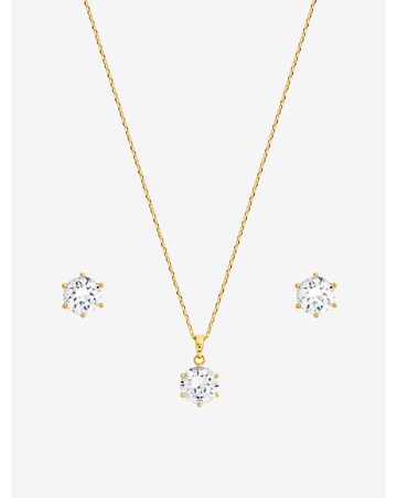 Jon Richard Gold Plated Cubic Zirconia Pendant Box Set