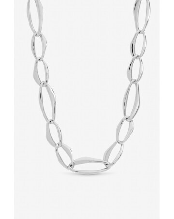 Mood Silver Plated Large Link Chain Necklace