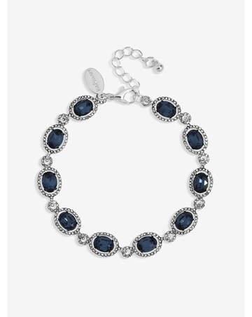 Jon Richard Silver Plated Blue Halo Bracelet