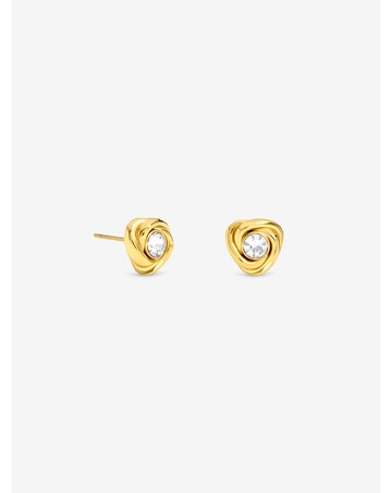 Jon Richard Gold Plated And Crystal Waterproof Knot Stud Earrings
