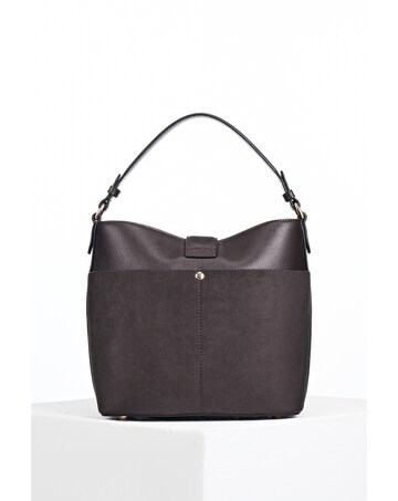 Luella Grey Indra Chocolate Bucket Crossbody