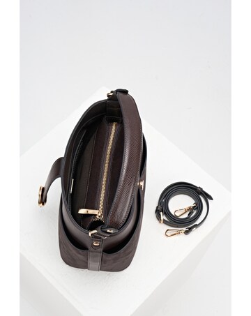 Luella Grey Indra Chocolate Bucket Crossbody
