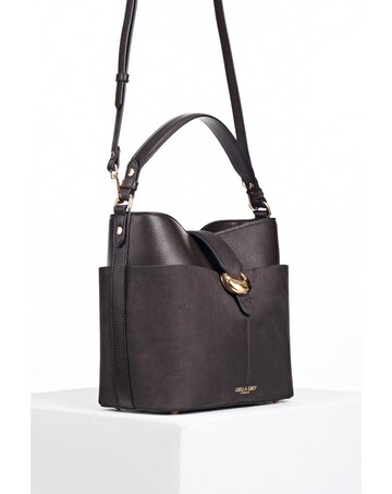 Luella Grey Indra Chocolate Bucket Crossbody