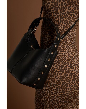 Luella Grey Roxanne Black Grab Handle Bag